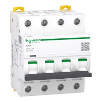 Disjoncteur miniature (MCB), Acti9 iC60N, 4P, 6A, courbe C, 6000A (IEC/EN 60898-1), 10kA (IEC/EN 60947-2)