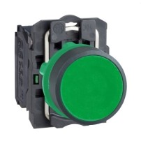 BOUTON POUSSOIR IMPULSION VERT DIAM  22mm
