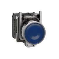 BOUTON POUSSOIR BLEU A DEL INTEGRE O+F