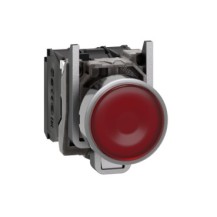 BOUTON POUSSOIR ROUGE A DEL INTEGRE O+F