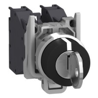 BOUTON TOURNANT NOIR A CLE F+F 22mm