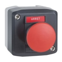 BOITE AVEC 1 BOUTON  ROUGE 1O