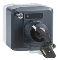 BOITE AVEC 1 BOUTON TOURNANT A CLÉ CONTACTE 1F MARCHE,ARRET