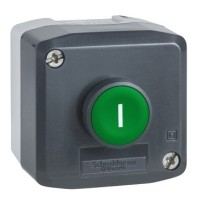 BOITE AVEC 1 BOUTON  VERT 'I'-1F