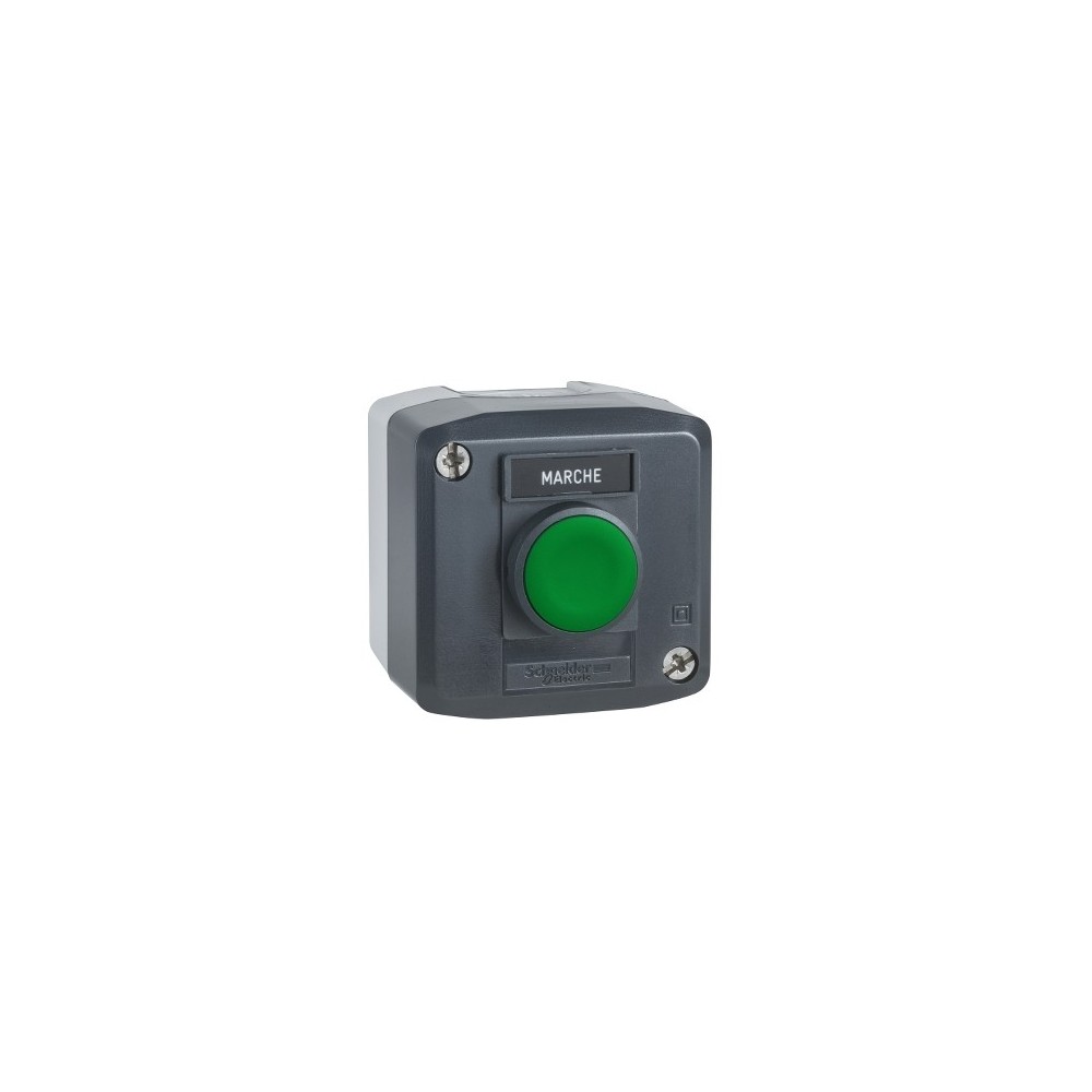BOITE AVEC 1 BOUTON  VERT 1F