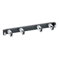 PANNEAU GUIDE CORDONS 19" 1U HORIZ AVEC 4 ANNEAUX