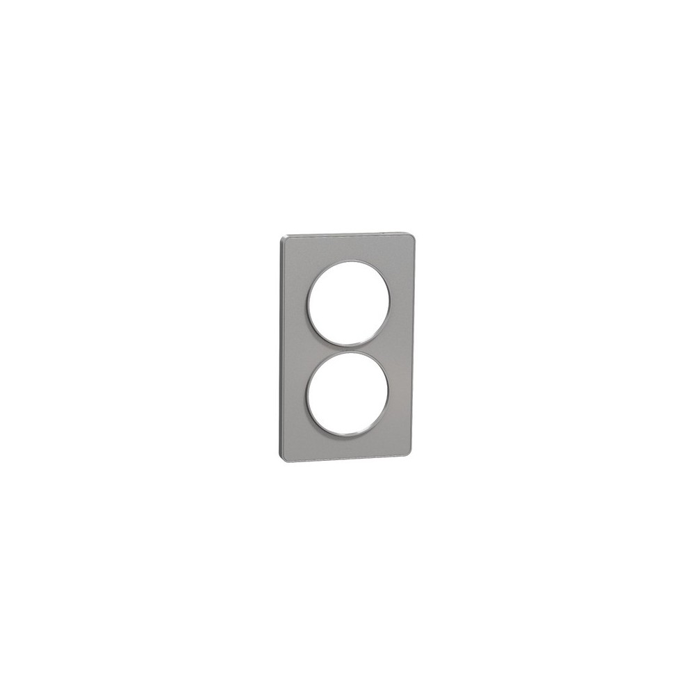 ODACE TOUCH PLAQUE ALUMINIUM 2 POSTES 57MM ODACE TOUCH PLAQUE ALUMINIUM 2 POSTES 57MM
