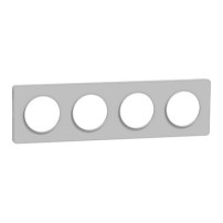 ODACE TOUCH PLAQUE ALUMINIUM 4 POSTES 71MM