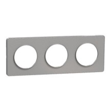 ODACE TOUCH PLAQUE ALUMINIUM 3 POSTES 71MM ODACE TOUCH PLAQUE ALUMINIUM 3 POSTES 71MM