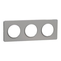 ODACE TOUCH PLAQUE ALUMINIUM 3 POSTES 71MM