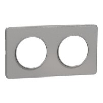 ODACE TOUCH PLAQUE ALUMINIUM 2 POSTES 71MM