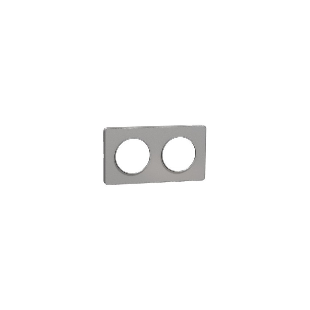 ODACE TOUCH PLAQUE ALUMINIUM 2 POSTES 71MM ODACE TOUCH PLAQUE ALUMINIUM 2 POSTES 71MM