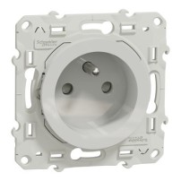 ODACE PRISE DE COURANT 2P+T BLANC RAPIDE A GRIFFES