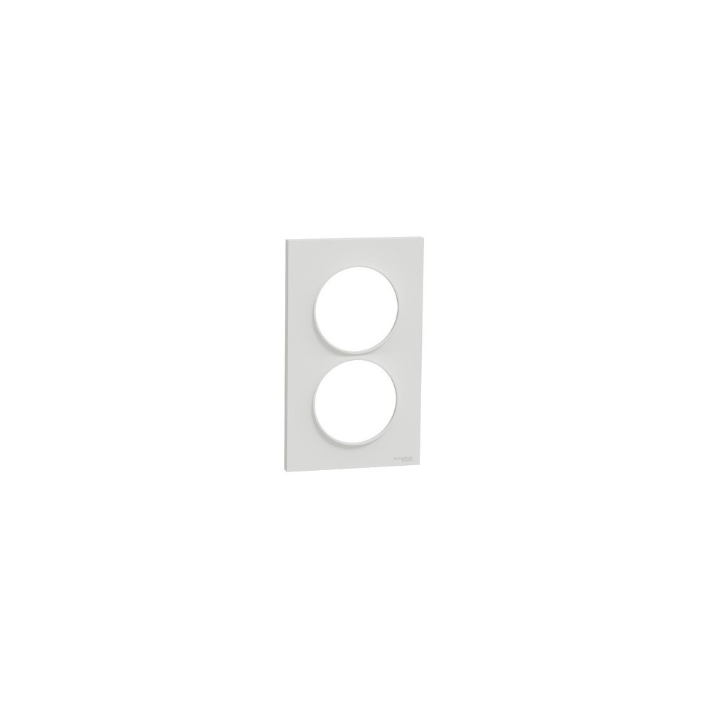 ODACE STYL PLAQUE BLANC 2 POSTES 57MM ODACE STYL PLAQUE BLANC 2 POSTES 57MM
