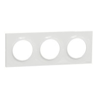 PLAQUE STYL BLANC 3 POSTES 71MM
