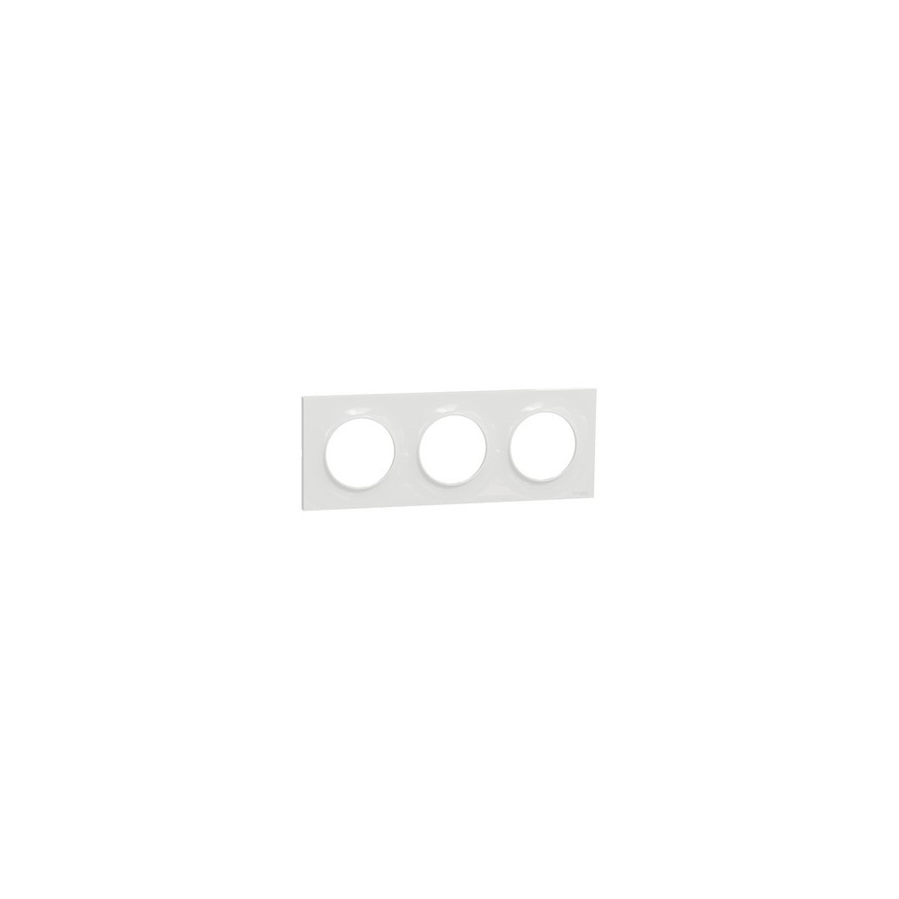 PLAQUE STYL BLANC 3 POSTES 71MM PLAQUE STYL BLANC 3 POSTES 71MM