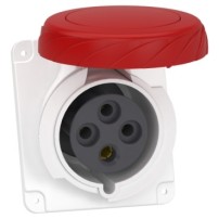 SOCLE PRISE INCLINE 32A IP67 380V 4P VIS