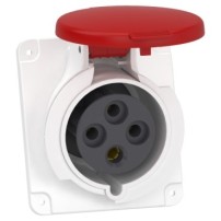 SOCLE PRISE INCLINE PRATIKA 3P+T 32A 380-415V CA IP44