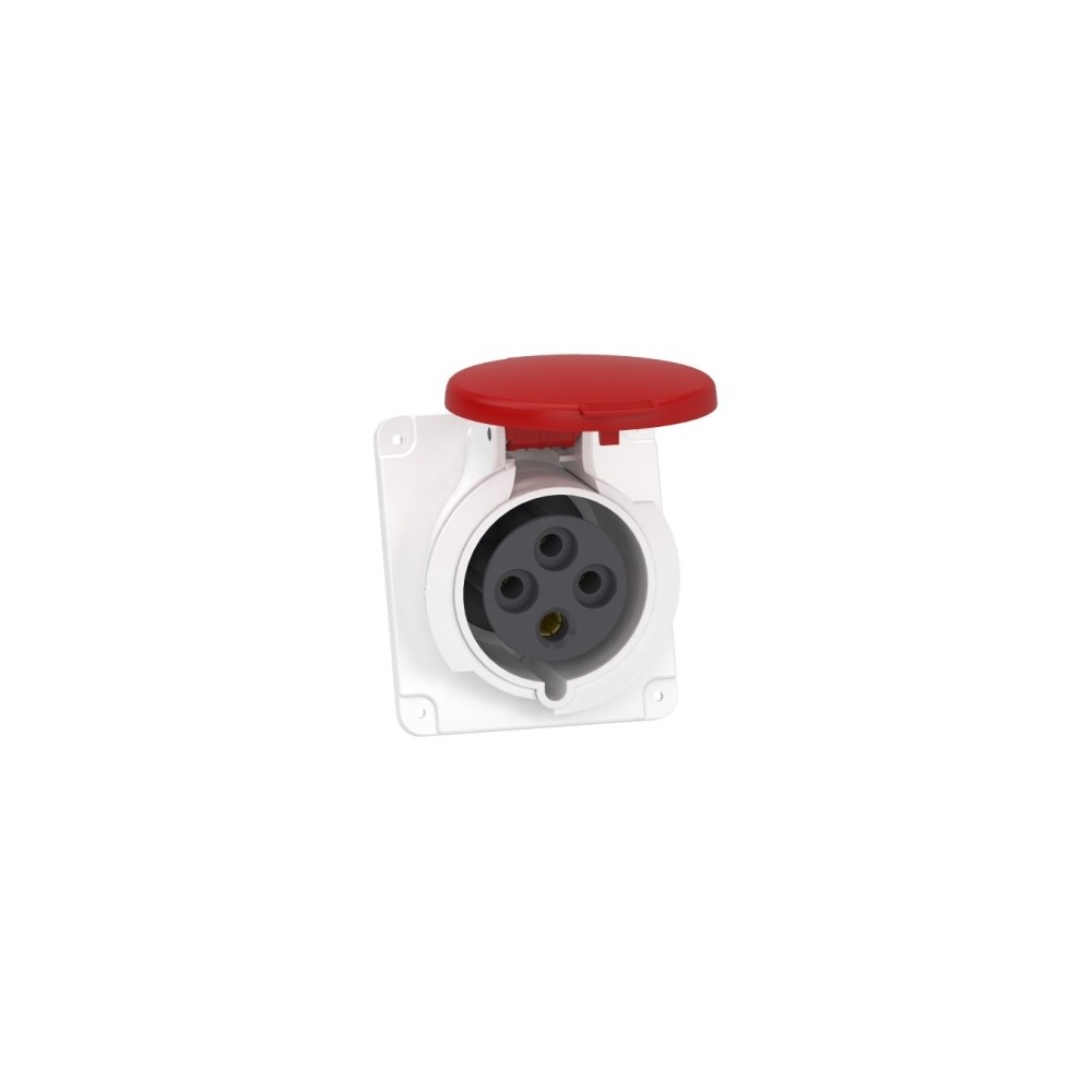 SOCLE PRISE INCLINE PRATIKA 3P+T 32A 380-415V CA IP44