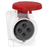 SOCLE PRISE INCLINE PRATIKA 3P+T 16A 380-415V CA IP44