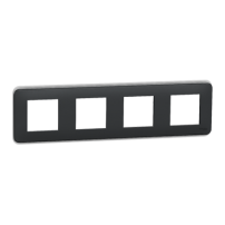 PLAQUE DE FINITION  ANTHRACITE 4 POSTES