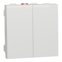 INTER DOUBLE 10A 2 MODULES BLANC