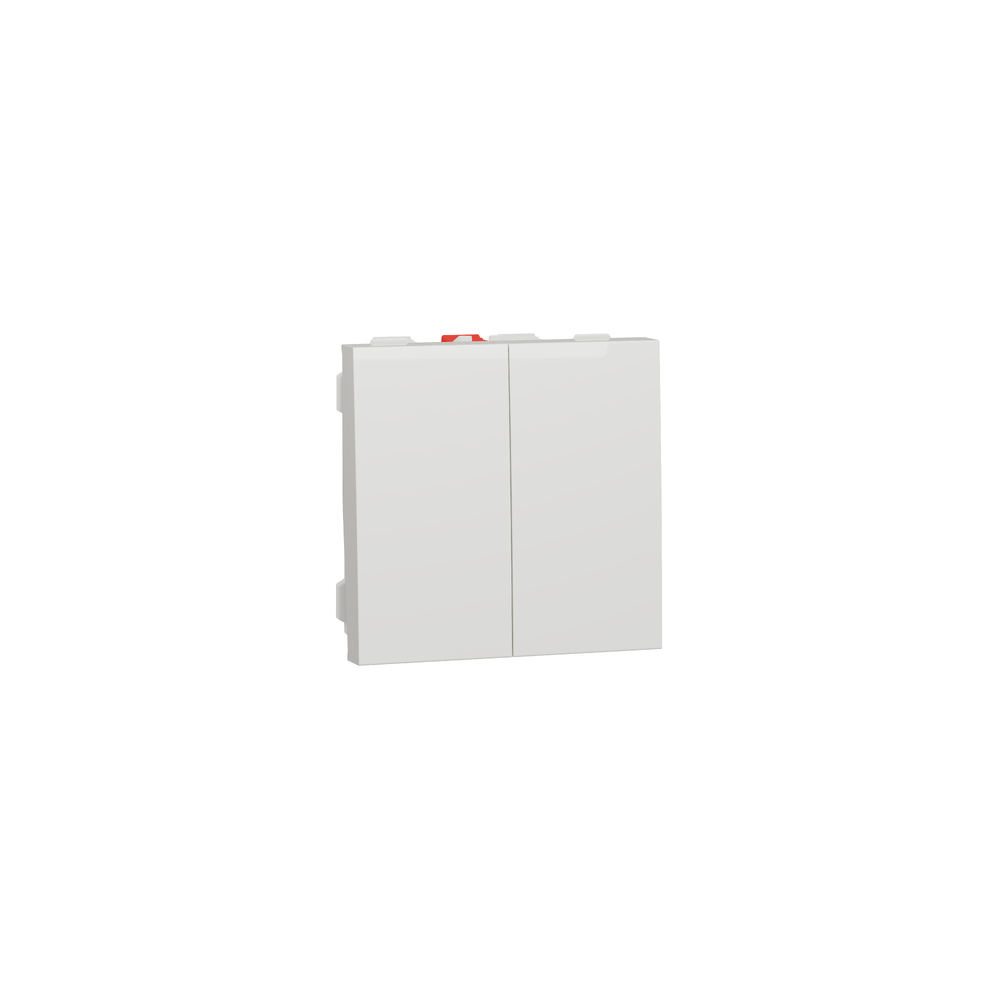 INTER DOUBLE 10A 2 MODULES BLANC