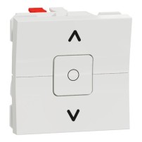 INTER VOLET ROULANT 3 TOUCHES 6A 2 MODULES BLANC