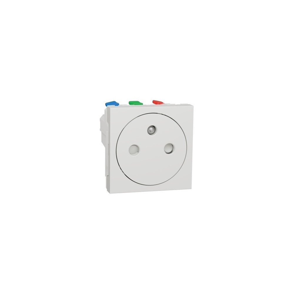 PRISE 2P+T FR 90° AFFL RAPIDE BLANC/GOUL