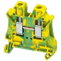 BLOC DE JONCTION A VIS VERT JAUNE  6MM² PIED UNI