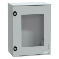 COFFRET POLYESTER PLM 430X330X200 VITRE IP66 RAL 7035