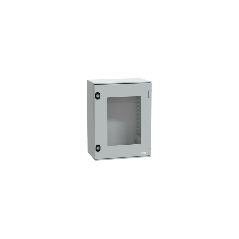 COFFRET POLYESTER PLM 430X330X200 VITRE IP66 RAL 7035