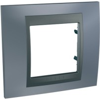 PLAQUE 1 POSTE GRIS METAL