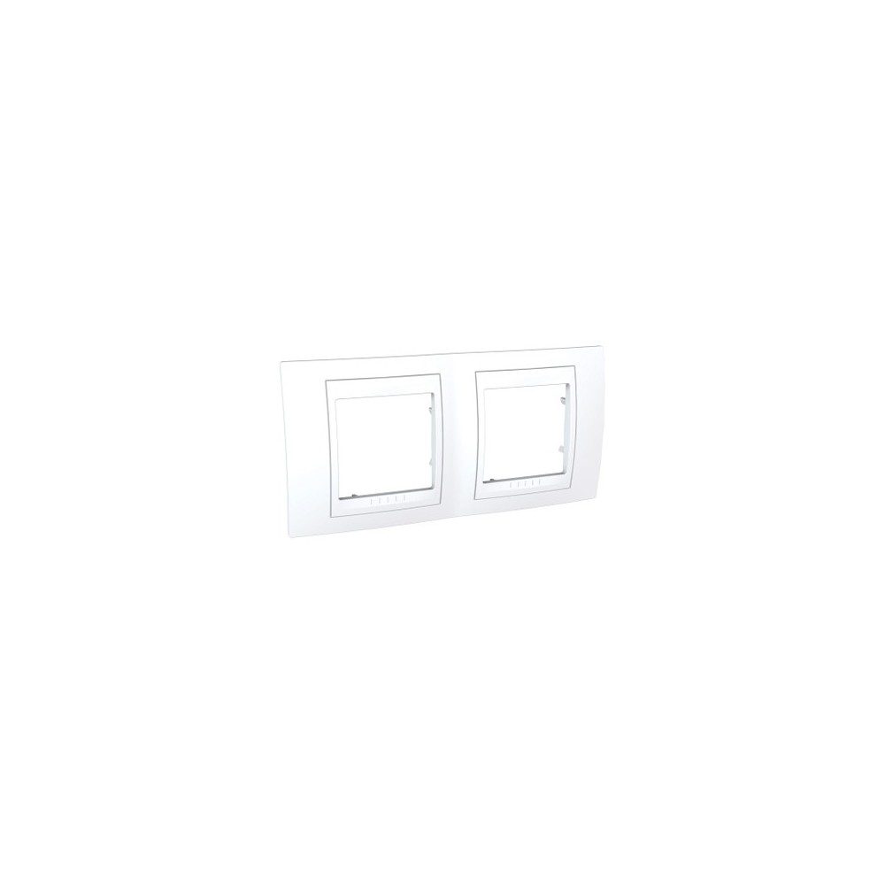 PLAQUE 2 POSTE BLANC UNICA PLUS