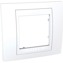 PLAQUE 1 POSTE BLANC P/INTER-PRISE UNICA PLUS
