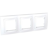 PLAQUE 3 POSTE BLANC P/PRISE -INTER  UNICA