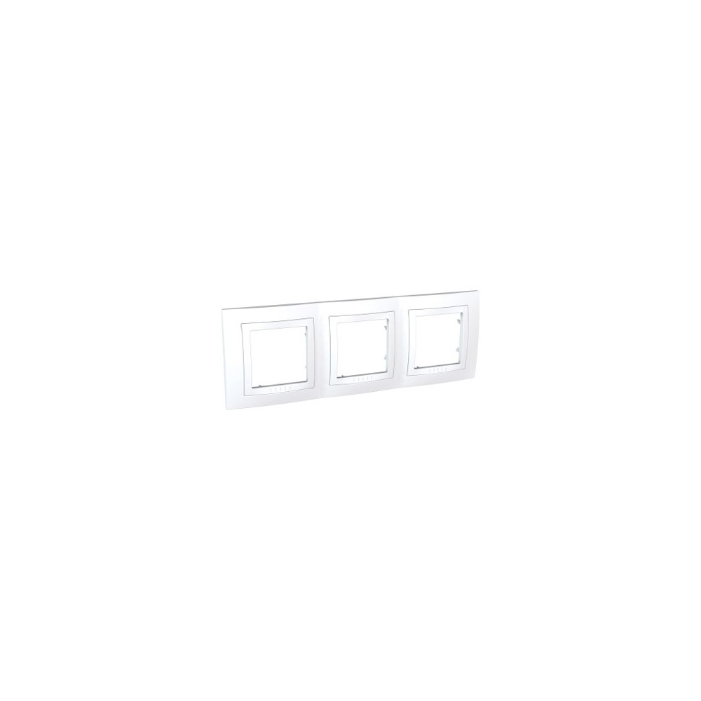 PLAQUE 3 POSTE BLANC P/PRISE -INTER  UNICA