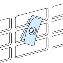 LOT 20 ECROUS CAGE M4 CLIPSABLES SUR PLATINE PERFOREE
