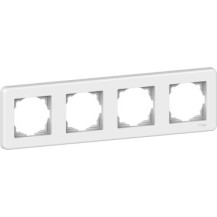 PLAQUE 4 POSTES BLANC