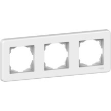 PLAQUE 3 POSTES BLANC