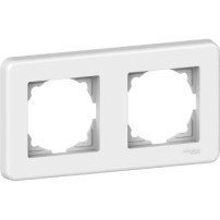 PLAQUE 2 POSTES BLANC