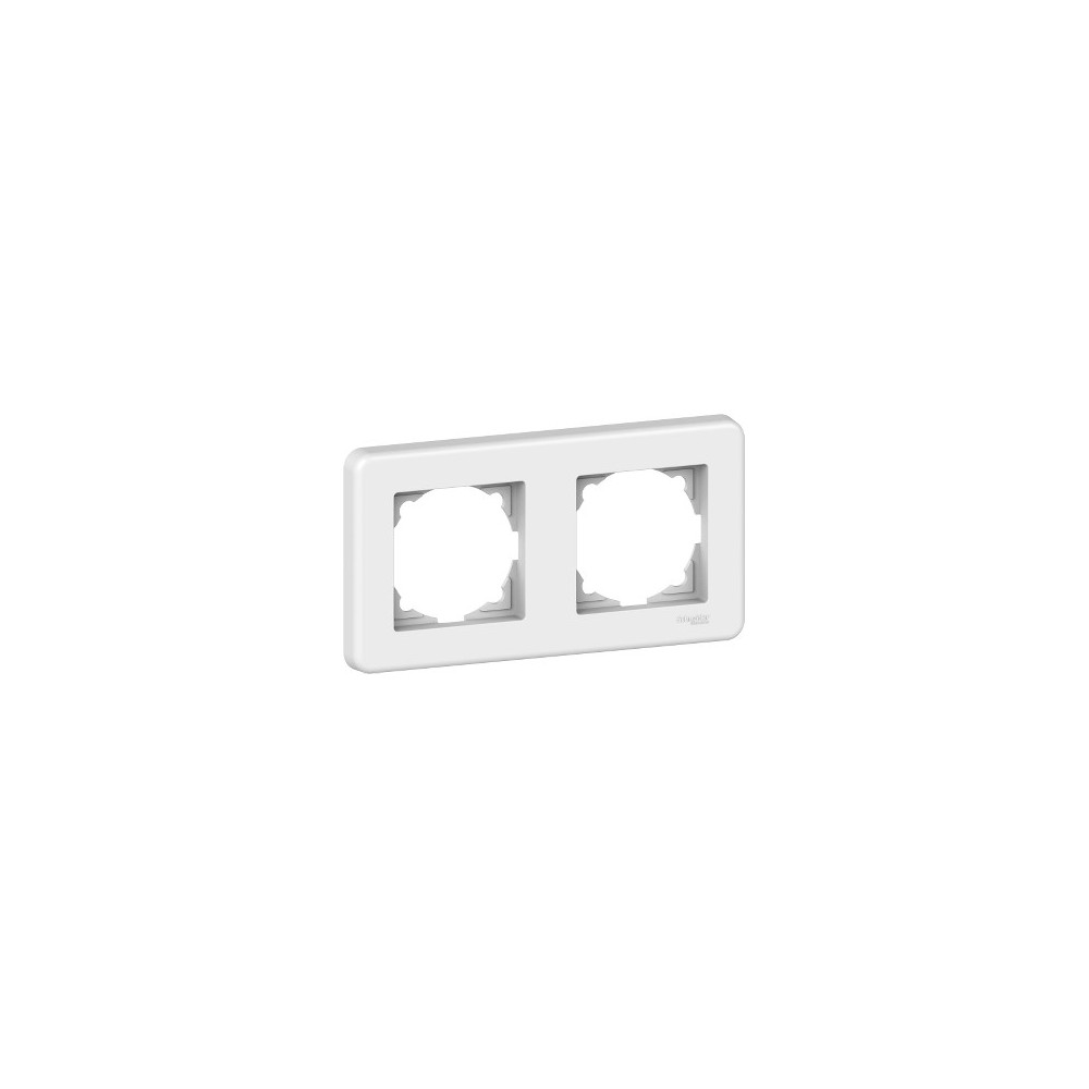 PLAQUE 2 POSTES BLANC