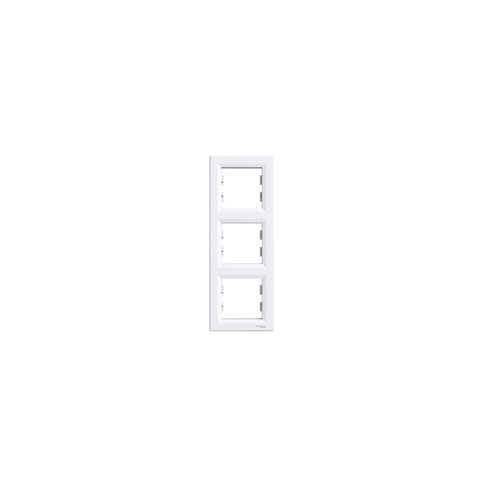 PLAQUE 3 POSTES VERTICAL BLANC