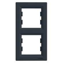 PLAQUE 2 POSTES VERTICAL ANTHRACITE