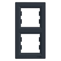 PLAQUE 2 POSTES VERTICAL ANTHRACITE