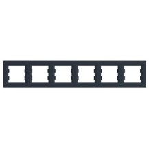 PLAQUE 6 POSTES HORIZONTAL ANTHRACITE