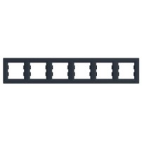 PLAQUE 6 POSTES HORIZONTAL ANTHRACITE