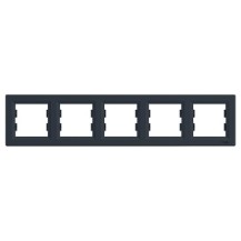 PLAQUE 5 POSTES HORIZONTAL ANTHRACITE