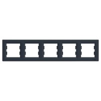 PLAQUE 5 POSTES HORIZONTAL ANTHRACITE