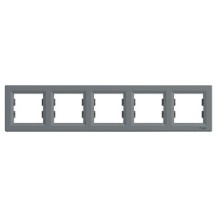 PLAQUE 5 POSTES HORIZONTAL ACIER